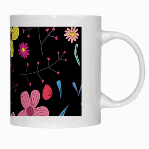 Foliage Pattern, Adorable Beautiful White Mug from ArtsNow.com Right