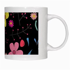 Foliage Pattern, Adorable Beautiful White Mug from ArtsNow.com Right