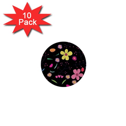 Foliage Pattern, Adorable Beautiful 1  Mini Buttons (10 pack)  from ArtsNow.com Front