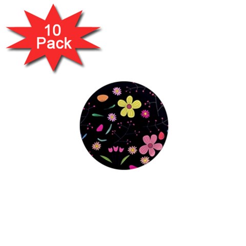 Foliage Pattern, Adorable Beautiful 1  Mini Magnet (10 pack)  from ArtsNow.com Front