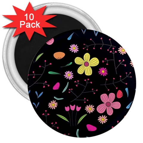 Foliage Pattern, Adorable Beautiful 3  Magnets (10 pack)  from ArtsNow.com Front