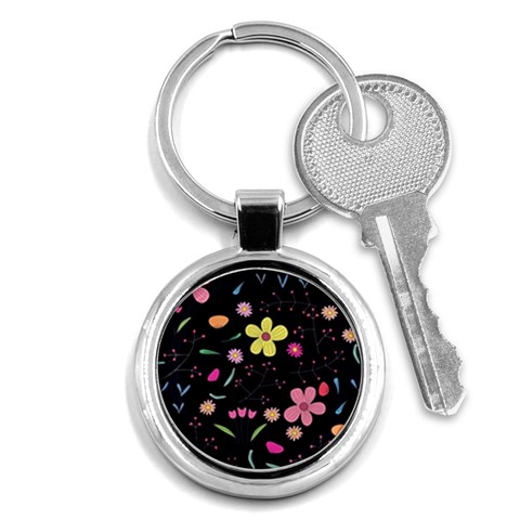 Foliage Pattern, Adorable Beautiful Key Chain (Round) from ArtsNow.com Front