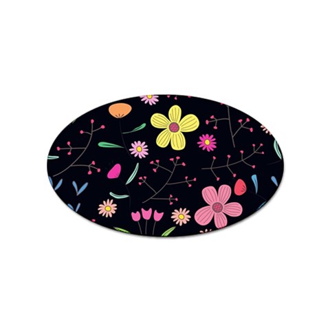 Foliage Pattern, Adorable Beautiful Sticker (Oval) from ArtsNow.com Front