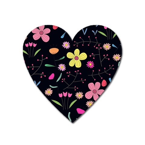 Foliage Pattern, Adorable Beautiful Heart Magnet from ArtsNow.com Front