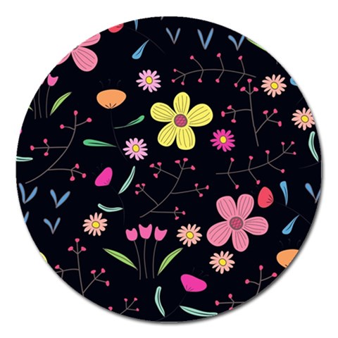 Foliage Pattern, Adorable Beautiful Magnet 5  (Round) from ArtsNow.com Front