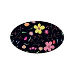 Foliage Pattern, Adorable Beautiful Sticker Oval (10 pack)