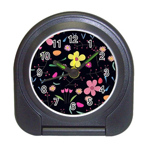 Foliage Pattern, Adorable Beautiful Travel Alarm Clock from ArtsNow.com Front