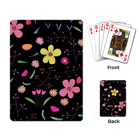 Foliage Pattern, Adorable Beautiful Playing Cards Single Design (Rectangle) from ArtsNow.com Back