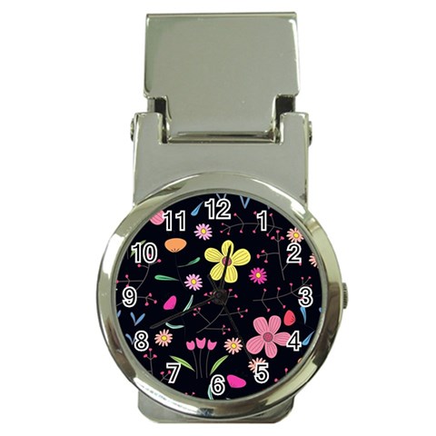 Foliage Pattern, Adorable Beautiful Money Clip Watches from ArtsNow.com Front