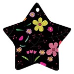 Foliage Pattern, Adorable Beautiful Star Ornament (Two Sides)