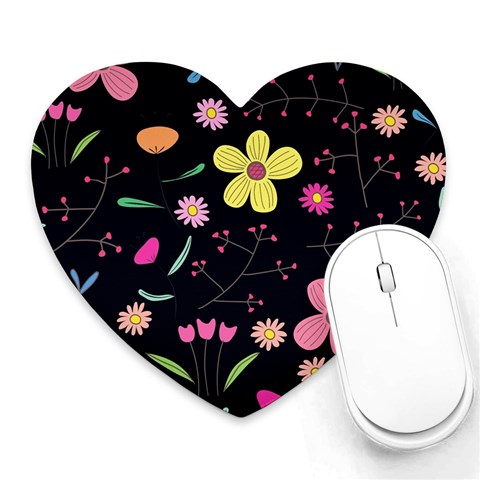 Foliage Pattern, Adorable Beautiful Heart Mousepad from ArtsNow.com Front