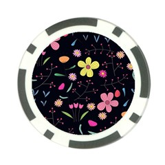 Foliage Pattern, Adorable Beautiful Poker Chip Card Guard from ArtsNow.com Front