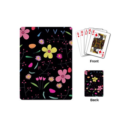 Foliage Pattern, Adorable Beautiful Playing Cards Single Design (Mini) from ArtsNow.com Back