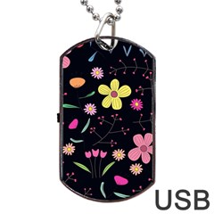 Foliage Pattern, Adorable Beautiful Dog Tag USB Flash (Two Sides) from ArtsNow.com Back