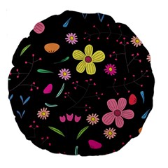 Foliage Pattern, Adorable Beautiful Large 18  Premium Round Cushions from ArtsNow.com Front