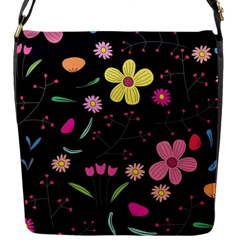 Foliage Pattern, Adorable Beautiful Flap Closure Messenger Bag (S) from ArtsNow.com Front