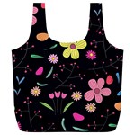 Foliage Pattern, Adorable Beautiful Full Print Recycle Bag (XL)