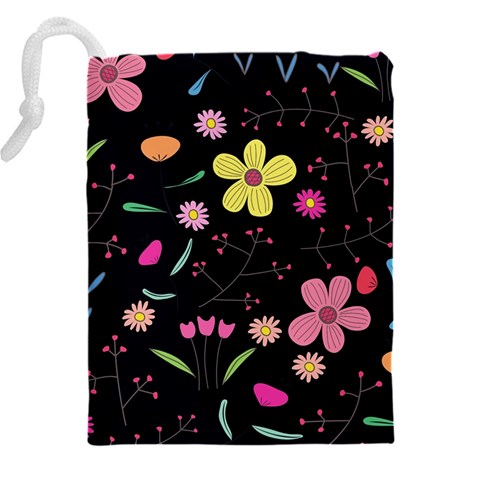 Foliage Pattern, Adorable Beautiful Drawstring Pouch (4XL) from ArtsNow.com Back