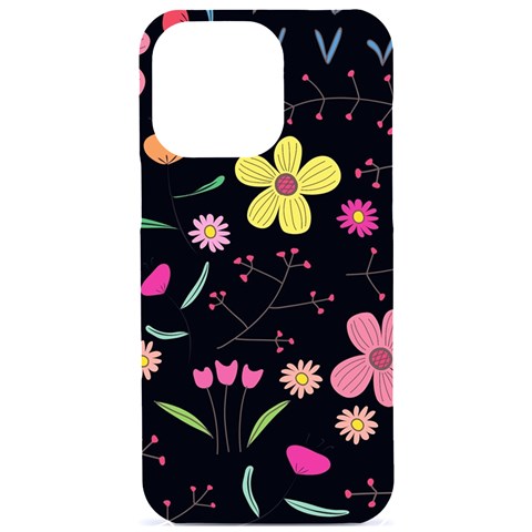 Foliage Pattern, Adorable Beautiful iPhone 15 Pro Max Black UV Print PC Hardshell Case from ArtsNow.com Front