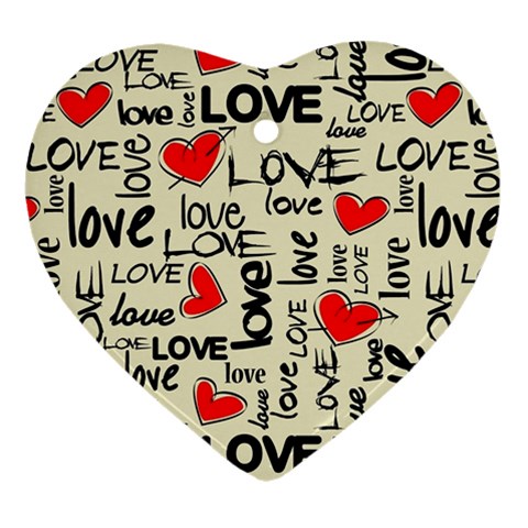 Love Abstract Background Love Textures Ornament (Heart) from ArtsNow.com Front