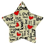 Love Abstract Background Love Textures Ornament (Star)