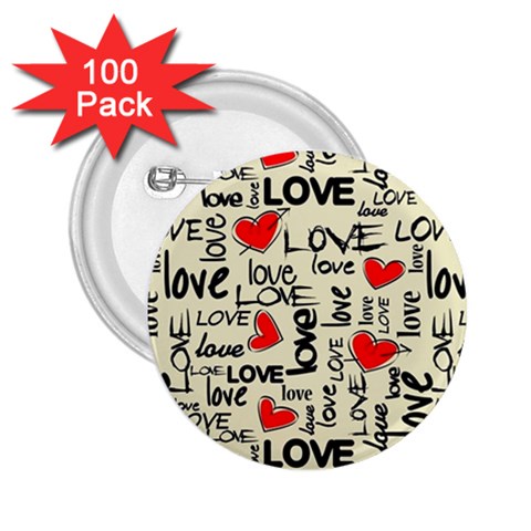 Love Abstract Background Love Textures 2.25  Buttons (100 pack)  from ArtsNow.com Front