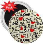 Love Abstract Background Love Textures 3  Magnets (10 pack) 