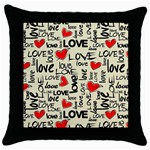 Love Abstract Background Love Textures Throw Pillow Case (Black)