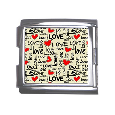 Love Abstract Background Love Textures Mega Link Italian Charm (18mm) from ArtsNow.com Front