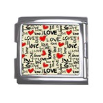 Love Abstract Background Love Textures Mega Link Italian Charm (18mm)