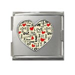 Love Abstract Background Love Textures Mega Link Heart Italian Charm (18mm)