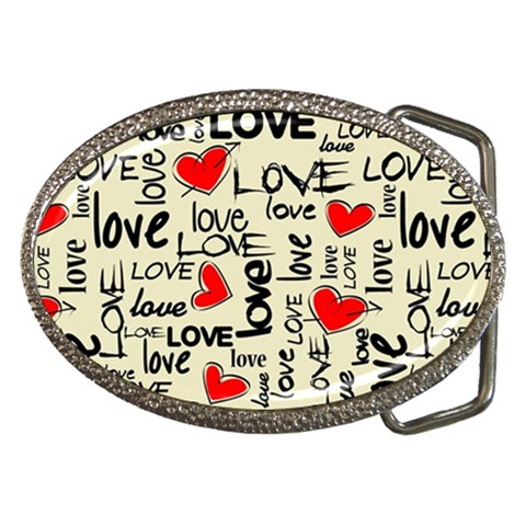 Love Abstract Background Love Textures Belt Buckles from ArtsNow.com Front