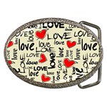 Love Abstract Background Love Textures Belt Buckles