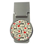 Love Abstract Background Love Textures Money Clips (Round) 