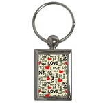 Love Abstract Background Love Textures Key Chain (Rectangle)