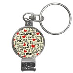 Love Abstract Background Love Textures Nail Clippers Key Chain