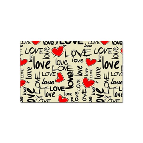 Love Abstract Background Love Textures Sticker (Rectangular) from ArtsNow.com Front