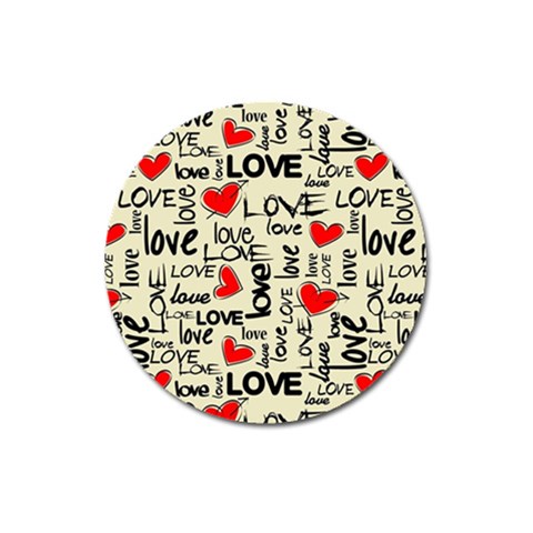 Love Abstract Background Love Textures Magnet 3  (Round) from ArtsNow.com Front