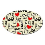 Love Abstract Background Love Textures Oval Magnet