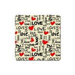 Love Abstract Background Love Textures Square Magnet