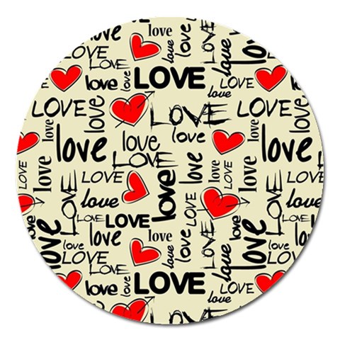 Love Abstract Background Love Textures Magnet 5  (Round) from ArtsNow.com Front