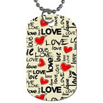 Love Abstract Background Love Textures Dog Tag (One Side)