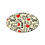 Love Abstract Background Love Textures Sticker Oval (10 pack)