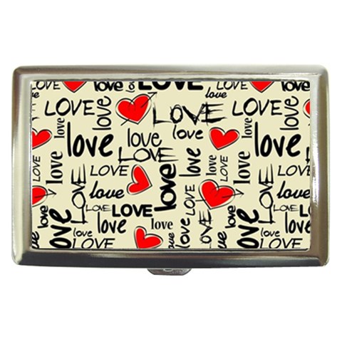 Love Abstract Background Love Textures Cigarette Money Case from ArtsNow.com Front