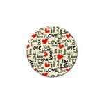 Love Abstract Background Love Textures Golf Ball Marker (4 pack)