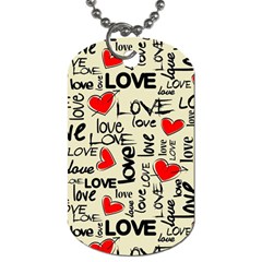 Love Abstract Background Love Textures Dog Tag (Two Sides) from ArtsNow.com Back