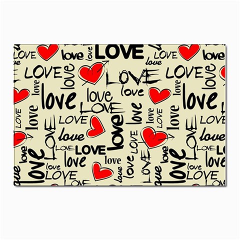 Love Abstract Background Love Textures Postcards 5  x 7  (Pkg of 10) from ArtsNow.com Front