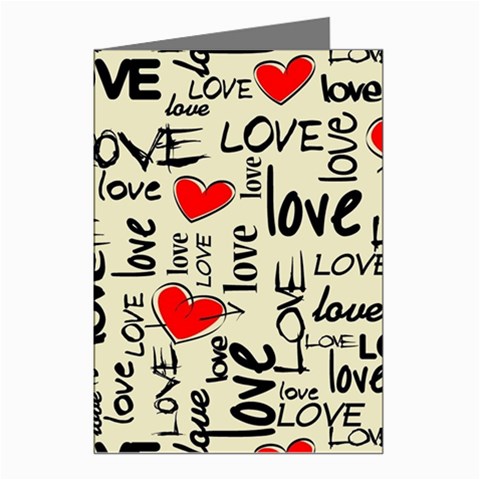 Love Abstract Background Love Textures Greeting Cards (Pkg of 8) from ArtsNow.com Left