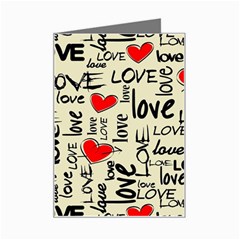 Love Abstract Background Love Textures Mini Greeting Card from ArtsNow.com Left