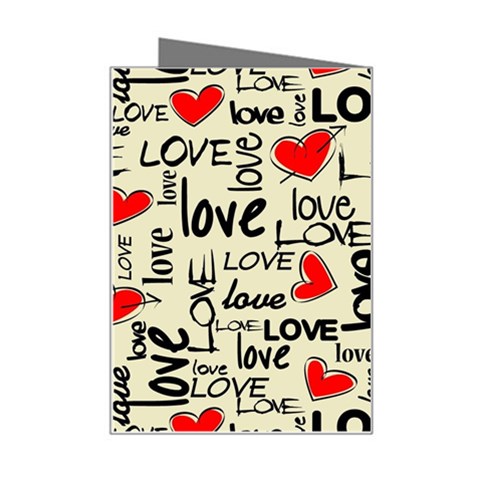 Love Abstract Background Love Textures Mini Greeting Card from ArtsNow.com Right